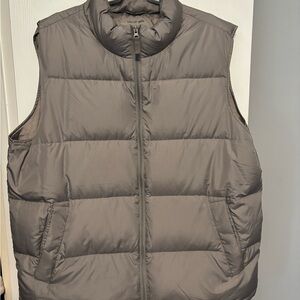 Lands' End Men's Charcoal Puffer Vest